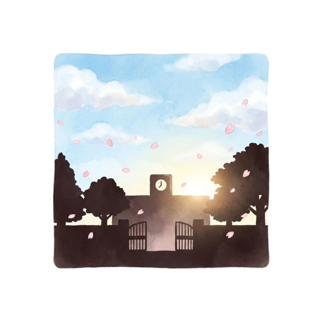 春のはじまり|入園・入学 水彩クリップアート〈透過PNG・12点〉