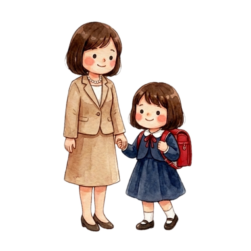 春のはじまり|入園・入学 水彩クリップアート〈透過PNG・12点〉