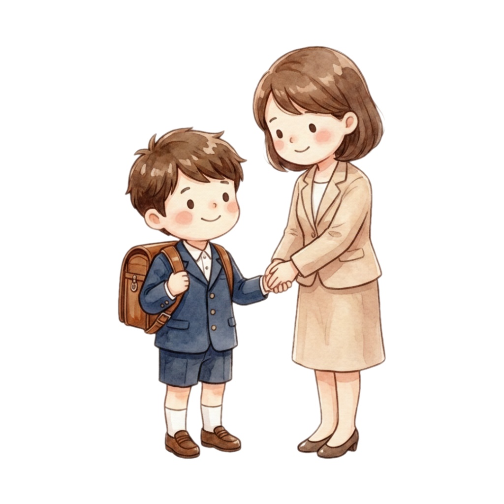 春のはじまり|入園・入学 水彩クリップアート〈透過PNG・12点〉