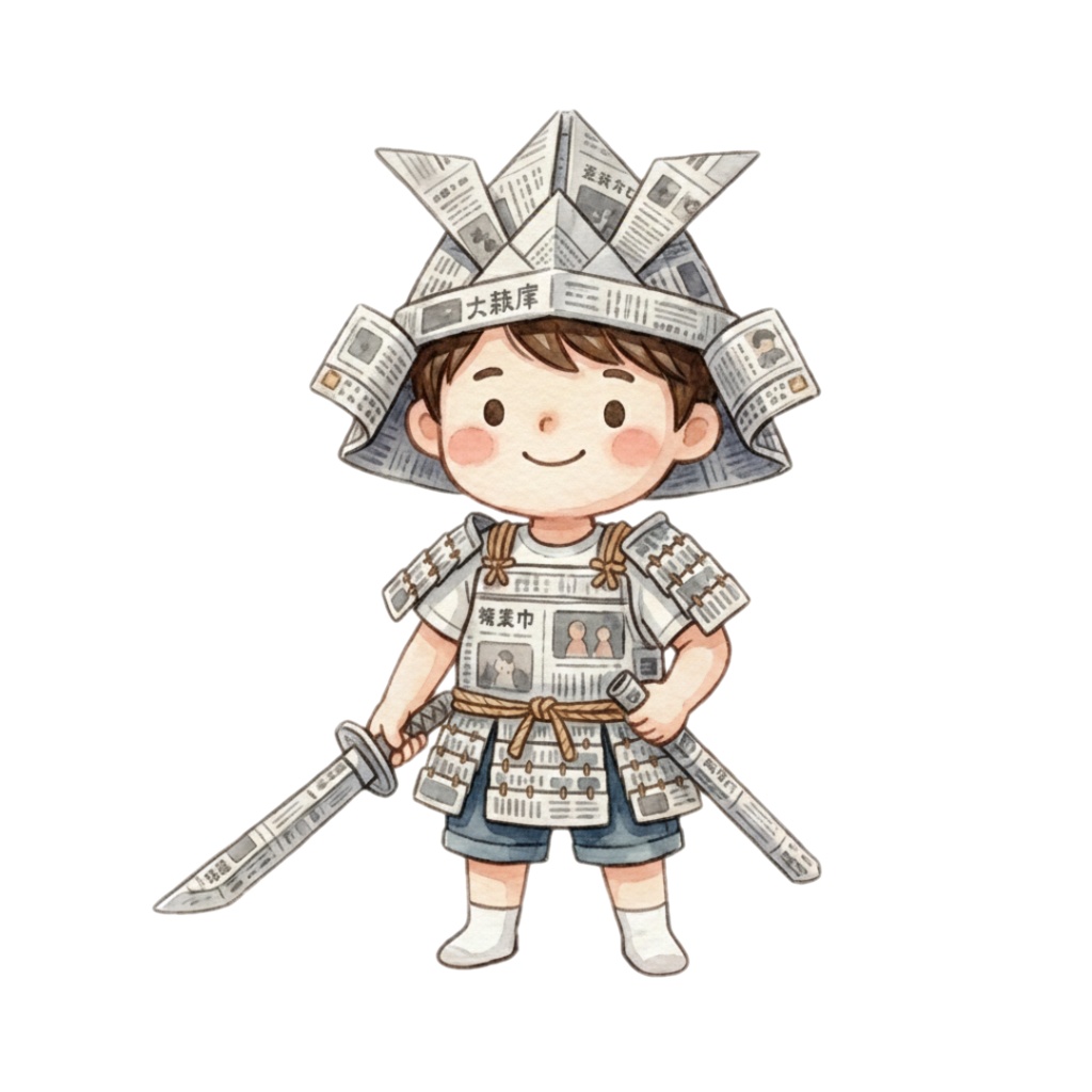 水彩タッチのこどもの日 イラスト素材集 透過PNG|12点セット