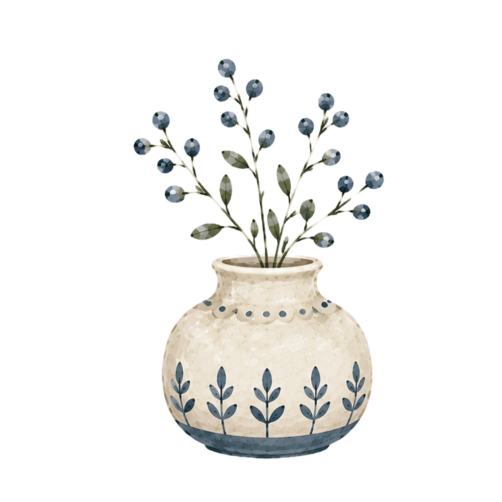 Nordic Flower Vases|Watercolor Clipart Collection(30点)