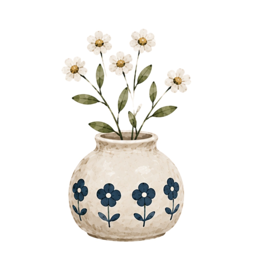 Nordic Flower Vases|Watercolor Clipart Collection(30点)