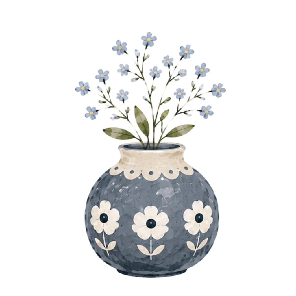 Nordic Flower Vases|Watercolor Clipart Collection(30点)