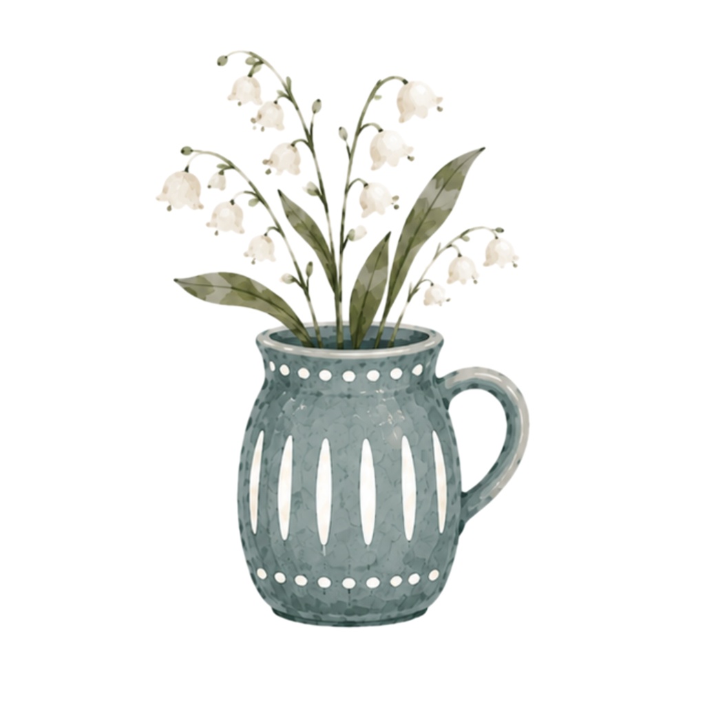 Nordic Flower Vases|Watercolor Clipart Collection(30点)