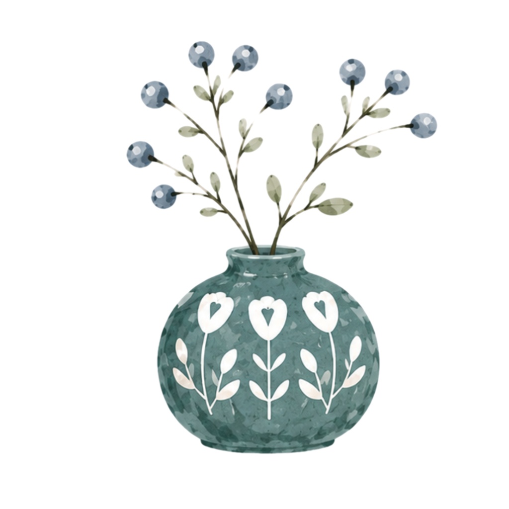 Nordic Flower Vases|Watercolor Clipart Collection(30点)