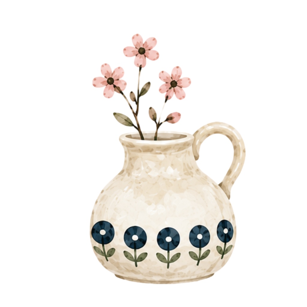 Nordic Flower Vases|Watercolor Clipart Collection(30点)