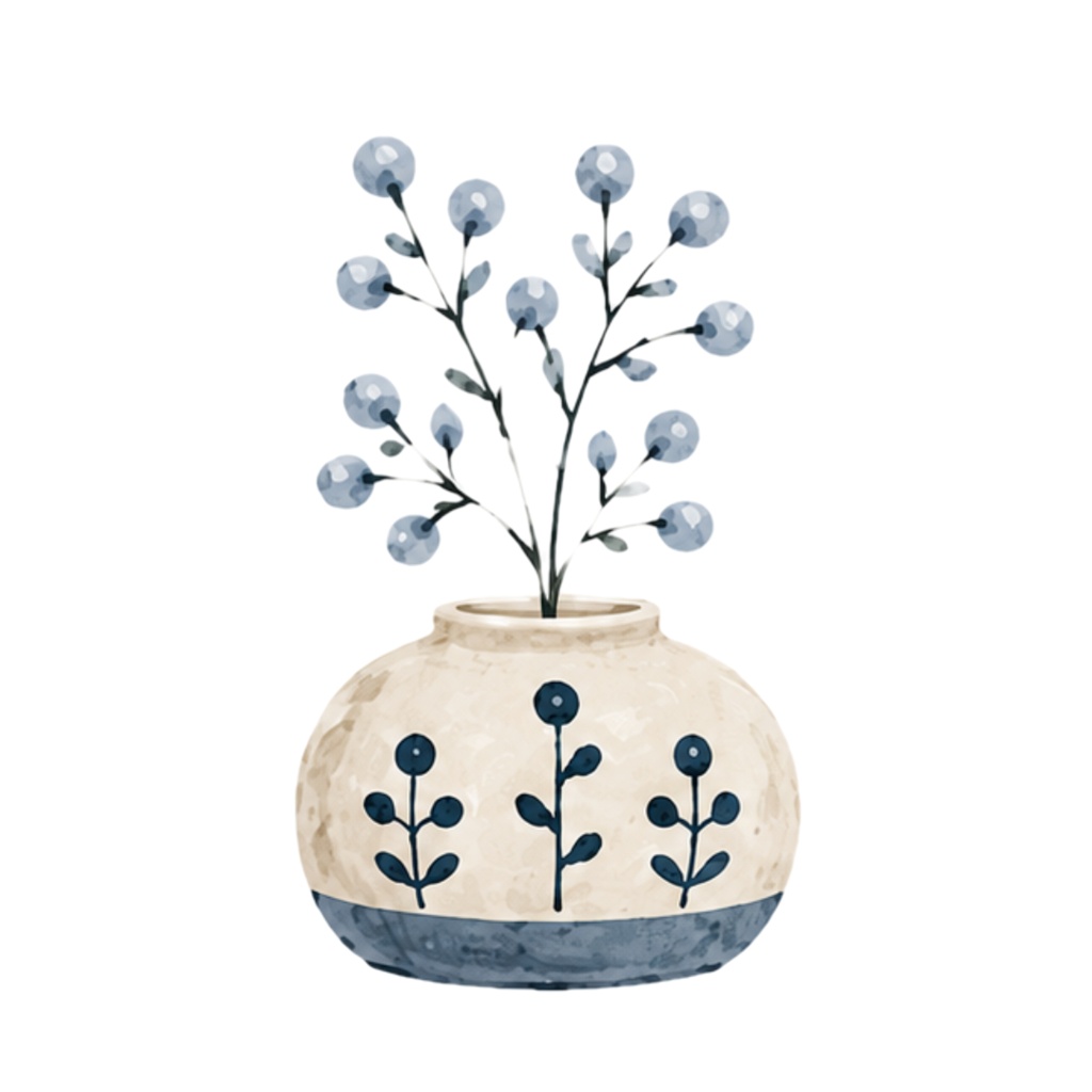 Nordic Flower Vases|Watercolor Clipart Collection(30点)