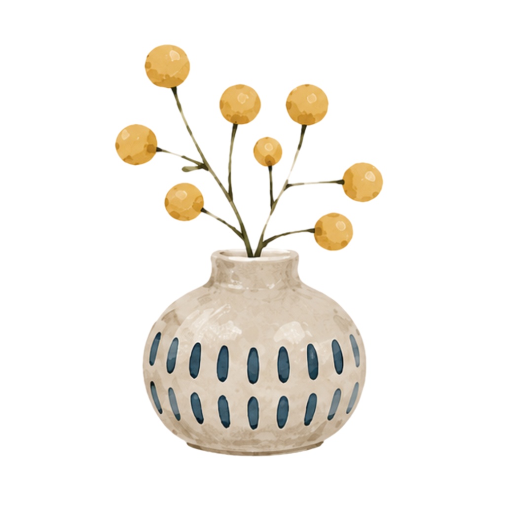 Nordic Flower Vases|Watercolor Clipart Collection(30点)