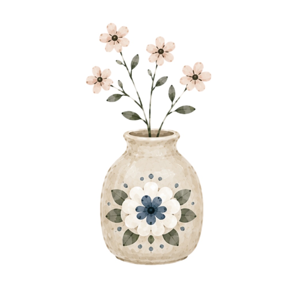 Nordic Flower Vases|Watercolor Clipart Collection(30点)