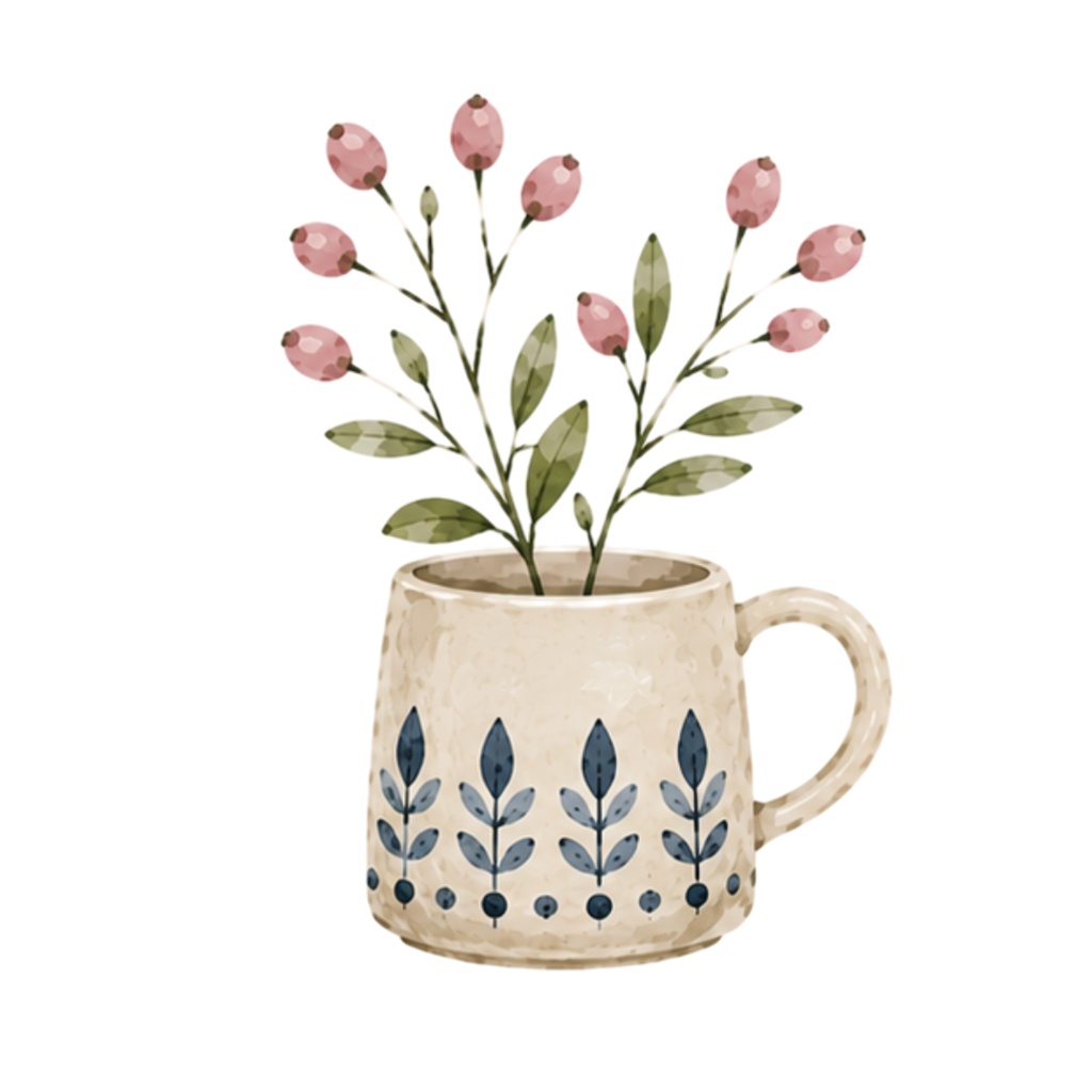 Nordic Flower Vases|Watercolor Clipart Collection(30点)