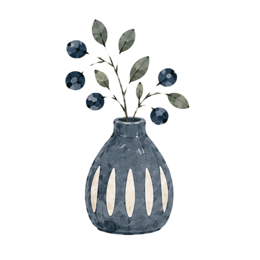 Nordic Flower Vases|Watercolor Clipart Collection(30点)