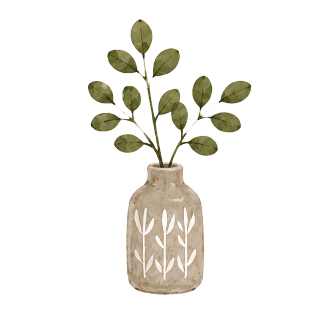 Nordic Flower Vases|Watercolor Clipart Collection(30点)