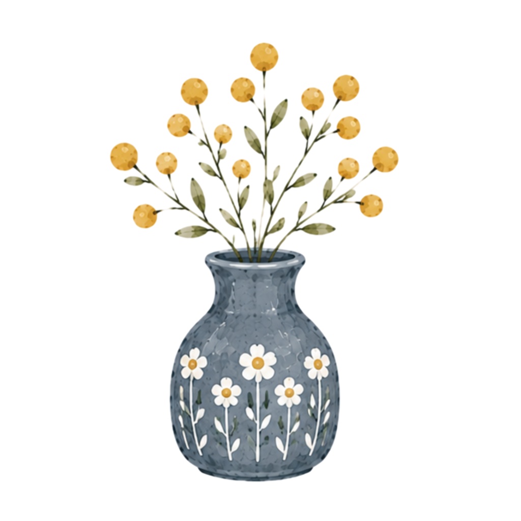 Nordic Flower Vases|Watercolor Clipart Collection(30点)