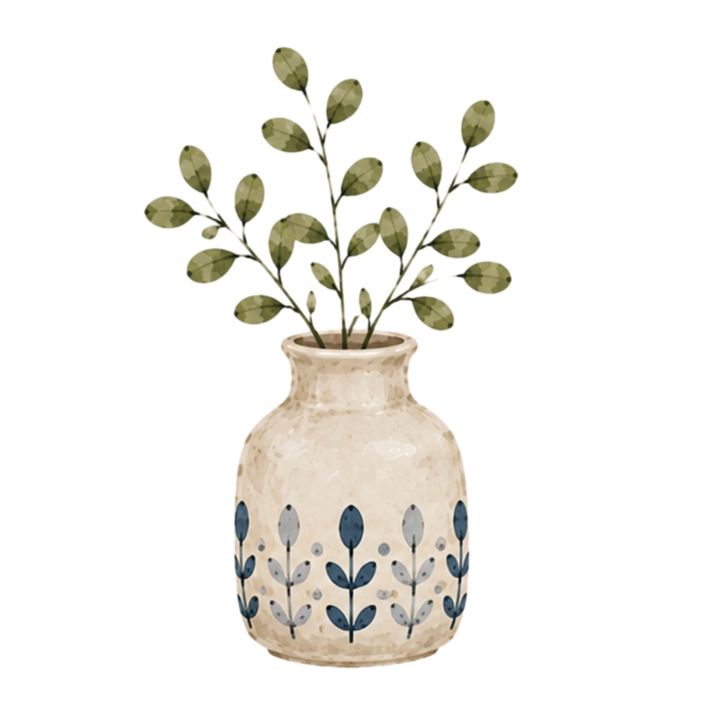 Nordic Flower Vases|Watercolor Clipart Collection(30点)