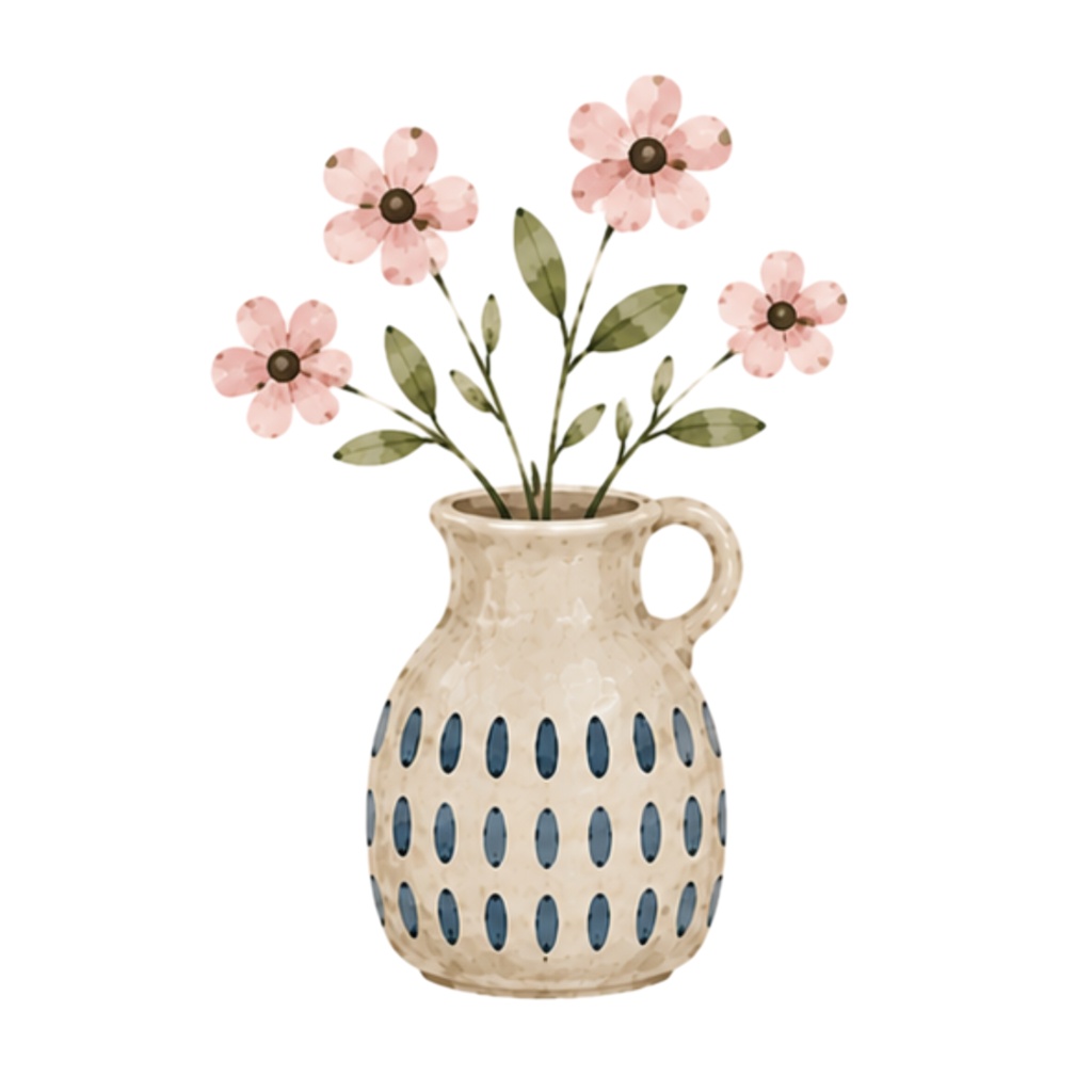Nordic Flower Vases|Watercolor Clipart Collection(30点)