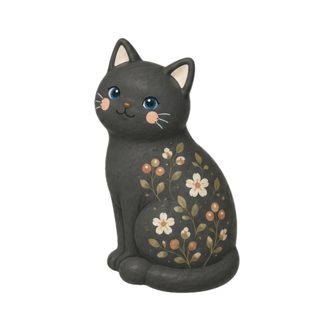 Nordic Ceramic Cats Clipart Collection 30 Matte PNG Illustrations