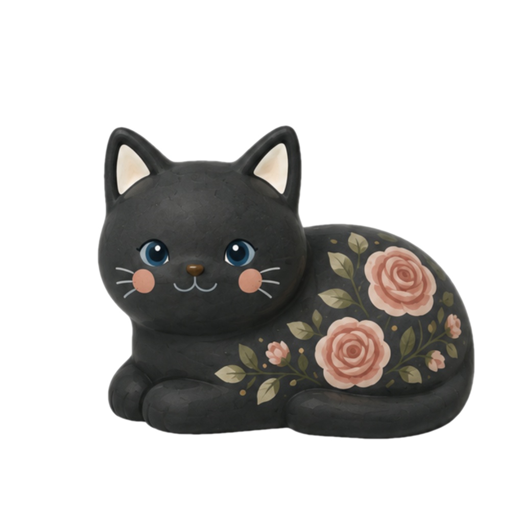 Nordic Ceramic Cats Clipart Collection 30 Matte PNG Illustrations