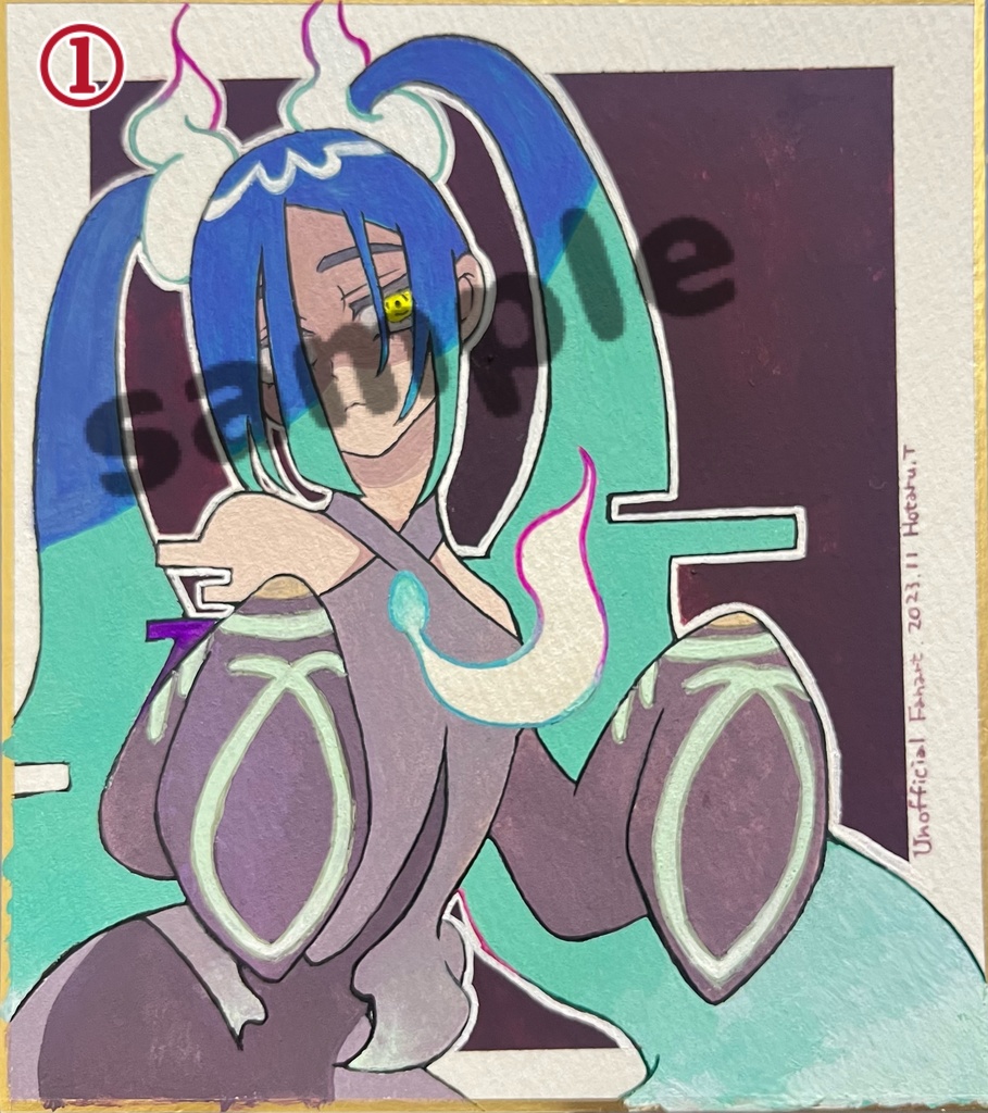 アナログ色紙(二次創作)