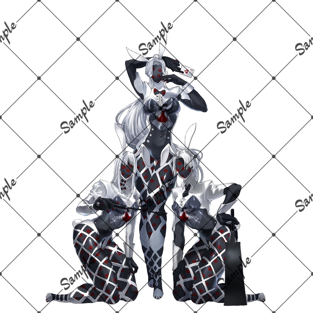 バニーガール人外三姉妹 立ち絵素材