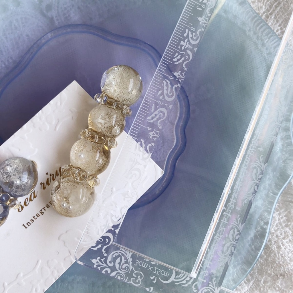 no.13 sale 限定セット ネモフィラと紫陽花のヘアクリップ 2点セット レジンヘアクリップ ヘアアクセサリー ハンドメイド