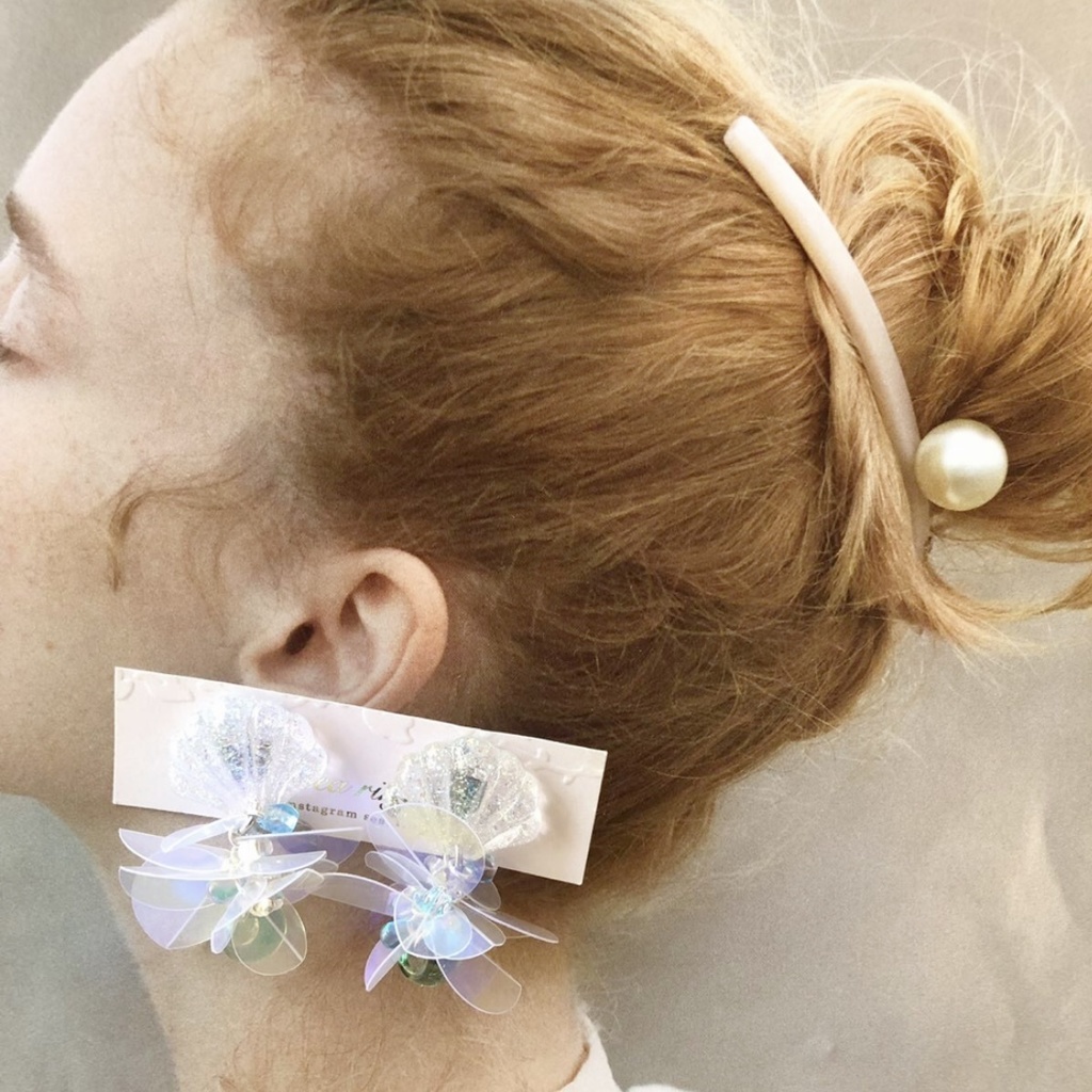 no.23 人魚姫のゆらゆらピアス マーメイド クリア オーロラ スズマル ニュイ レジンピアス