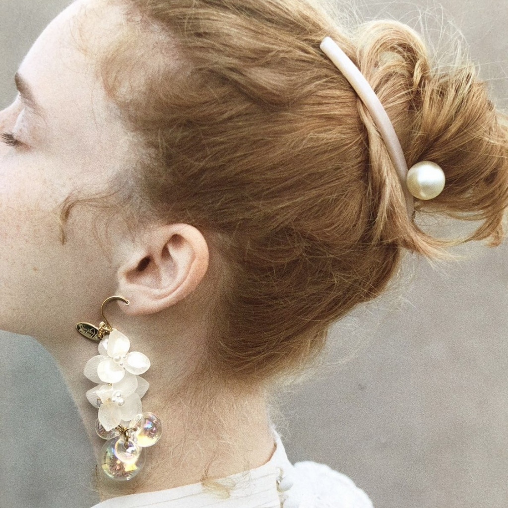 no.26 再販 flower bubble 紫陽花としゃぼん玉のゆらゆらピアス クリア オーロラ スズマル レジンピアス イヤリング