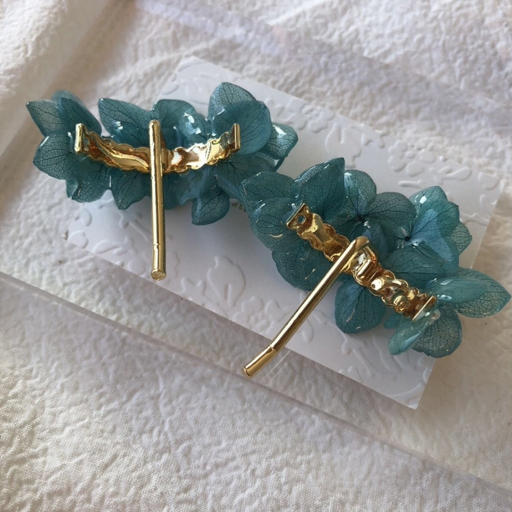 no.89 限定セット 紫陽花のポニーフック あじさい ブルーライラック Blue lilac パール ヘアアクセサリー 髪飾り ハンドメイド