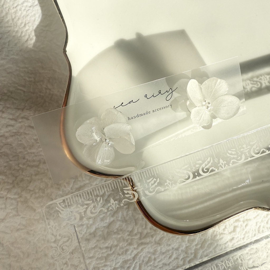 no.253 ホワイトの紫陽花ピアス アトランティスアジサイ ホワイト 白 パール アジサイ ステンレスピアス