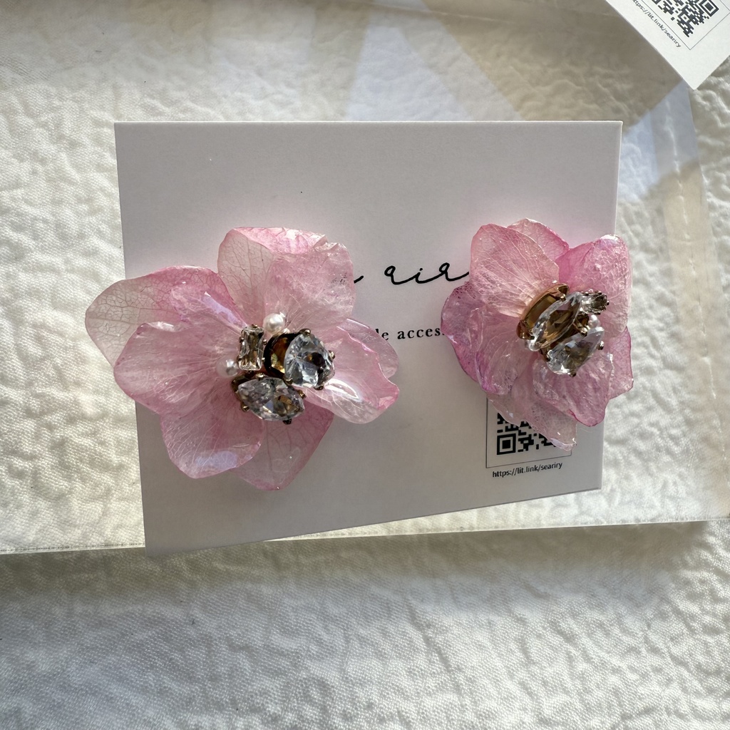 限定1セット happybag 訳あり 紫陽花 ヘアバレッタ ピアス イヤリング 帯留 セット アジサイ