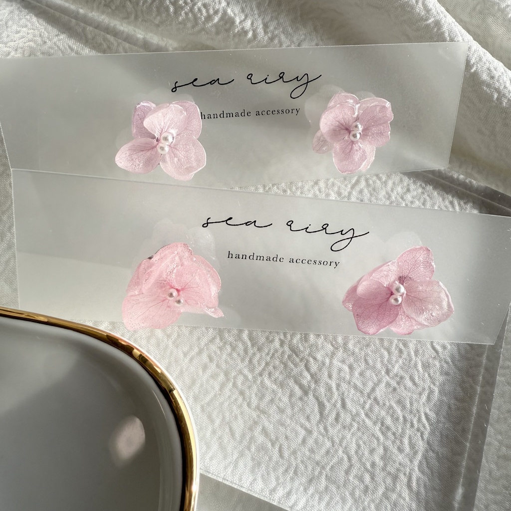 no.263  再販  ちいさなお花のピアス   パステルライラックmix  薄紫  紫陽花  アジサイ  ピアス