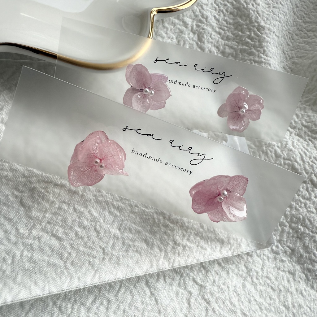 no.263 再販 ちいさなお花のピアス パステルライラックmix 薄紫 紫陽花 アジサイ ピアス