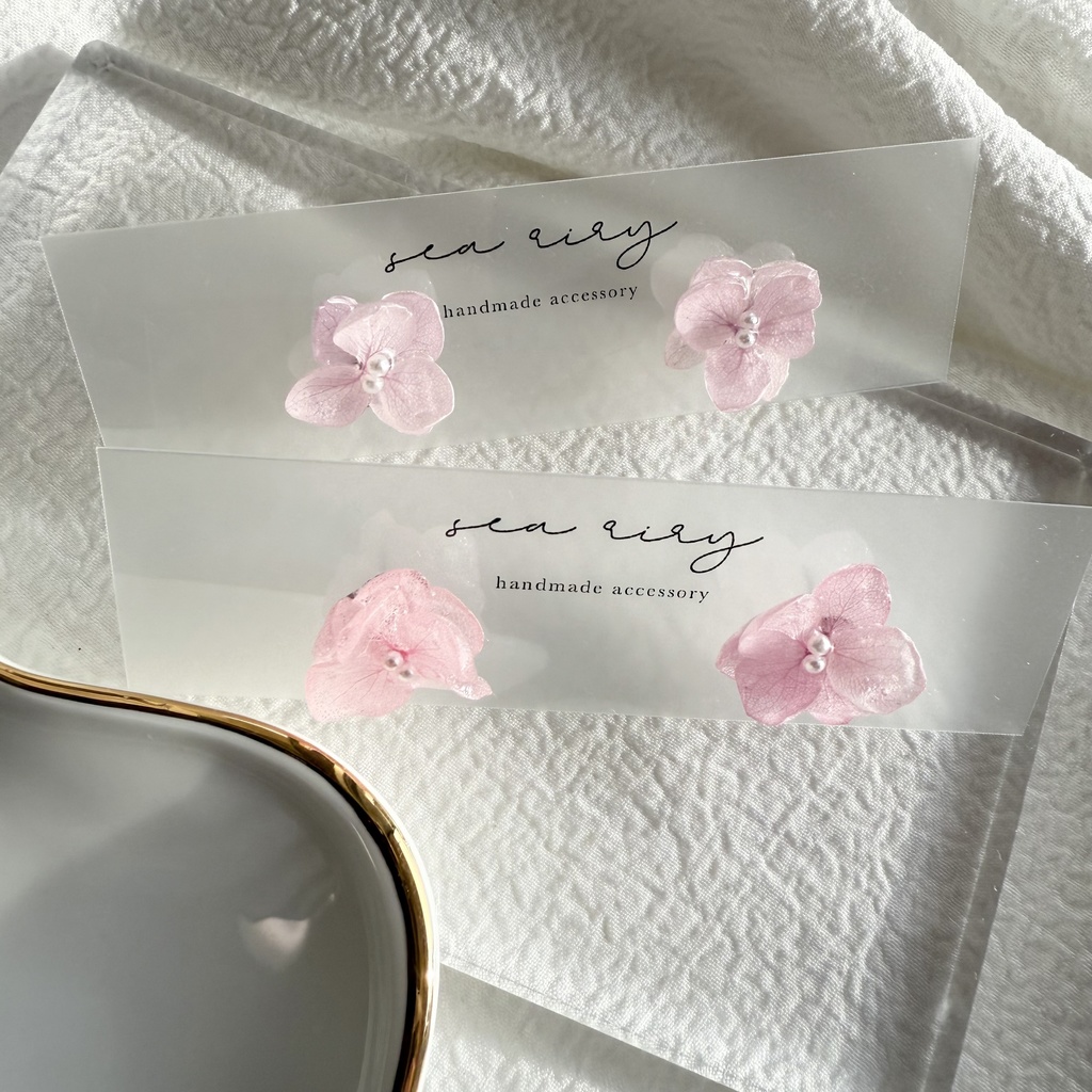 no.263 再販 ちいさなお花のピアス パステルライラックmix 薄紫 紫陽花 アジサイ ピアス