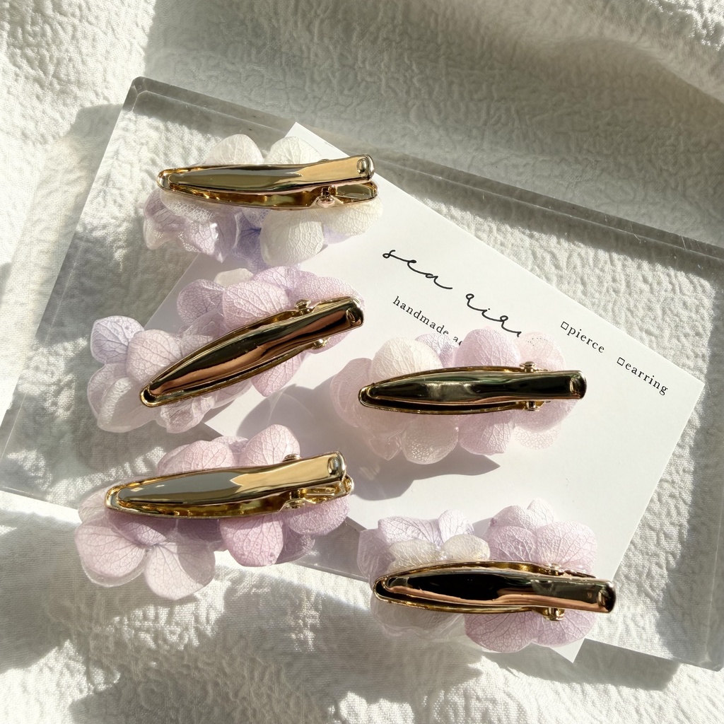 no.286 限定セット パステルライラックmixの紫陽花ミニヘアクリップ 紫陽花 ヘアクリップ ヘアアクセサリー 髪飾り