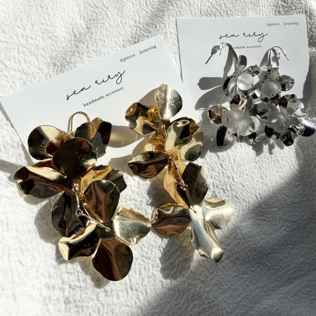 限定セット ピアス セット レジンアクセサリー 天然石 フラワー 勿忘草 ねこ 紫陽花 ハンドメイドピアス