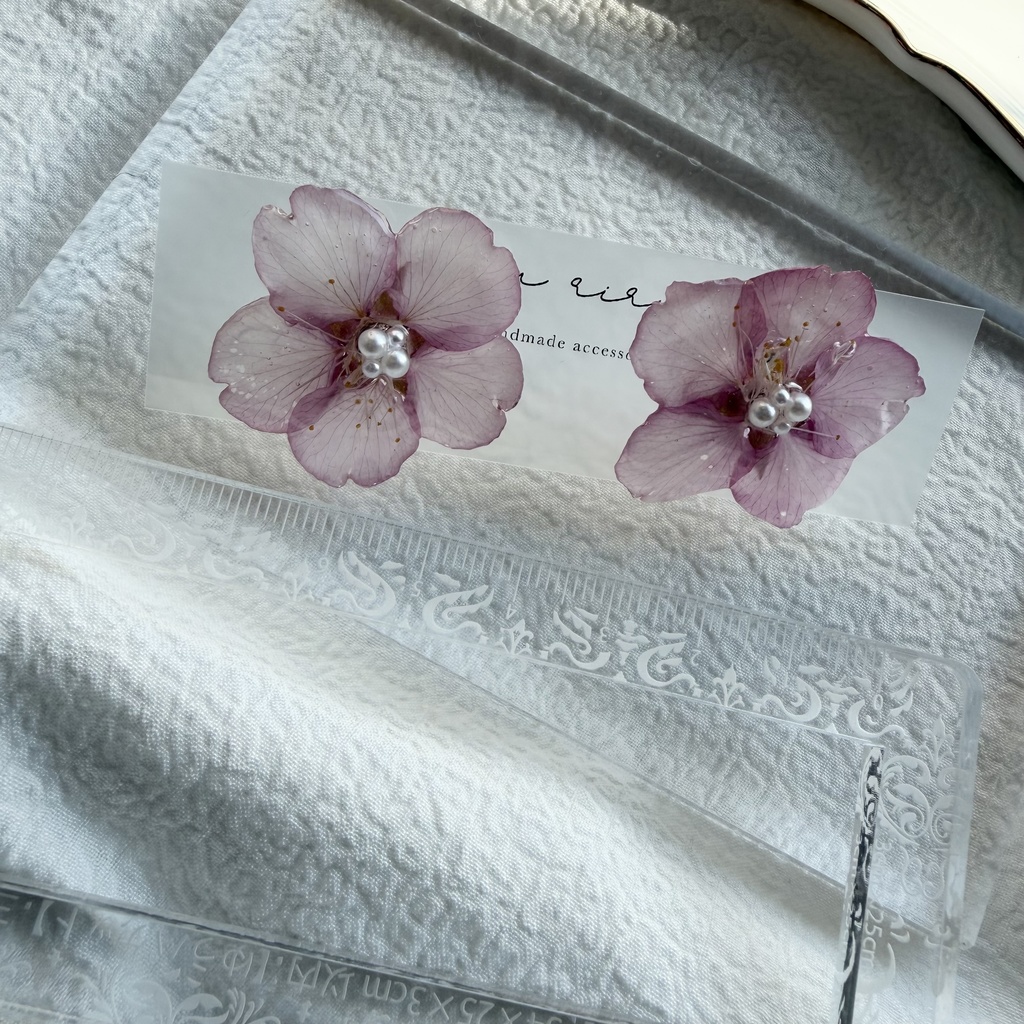 no.303 河津桜のピアス さくら さくらのピアス 桜 ピンク パール サージカルステンレスピアス 耳飾り