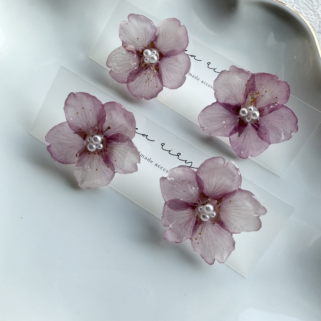 no.303 河津桜のピアス さくら さくらのピアス 桜 ピンク パール サージカルステンレスピアス 耳飾り
