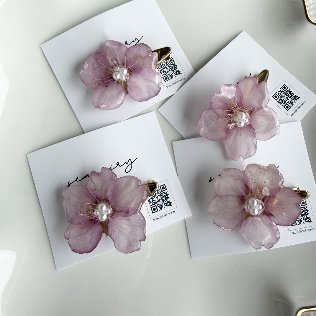 no.306 限定セット 河津桜のヘアクリップ セット 桜 さくら ヘアアクセサリー 髪飾り 春 ピンク サクラ