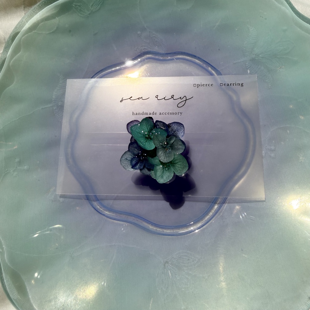 no.349 ブルーmixの紫陽花の帯留め 本物のお花 紫陽花 帯留め 帯飾り 和装小物 着物 ハンドメイド