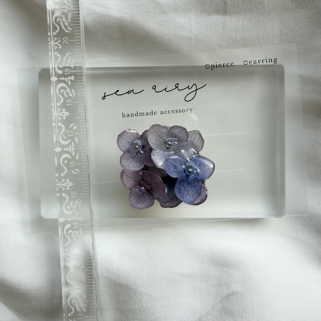 no.370 再販 パープルmixの紫陽花の帯留 本物のお花 紫陽花 アジサイ 帯留 和装小物 着物