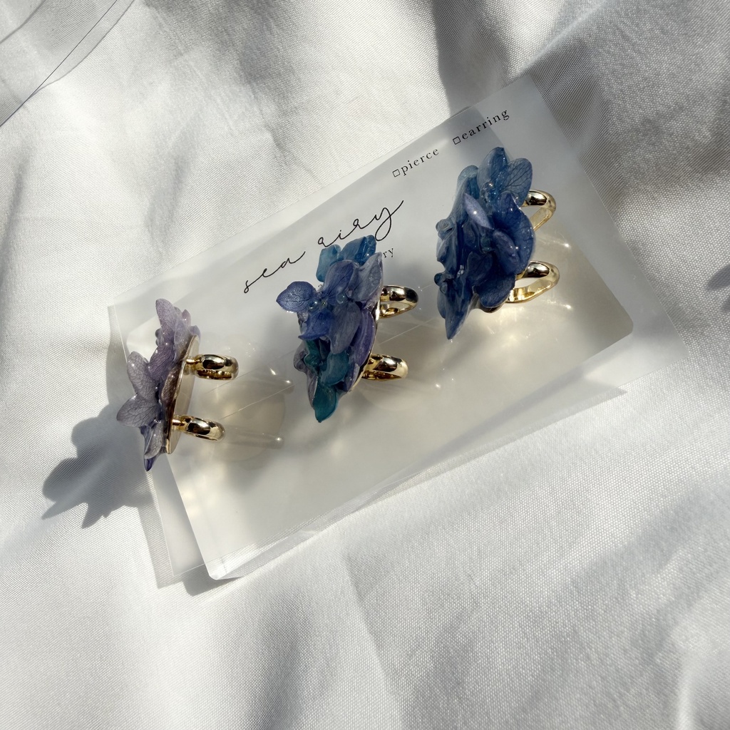 no.370 再販 パープルmixの紫陽花の帯留 本物のお花 紫陽花 アジサイ 帯留 和装小物 着物