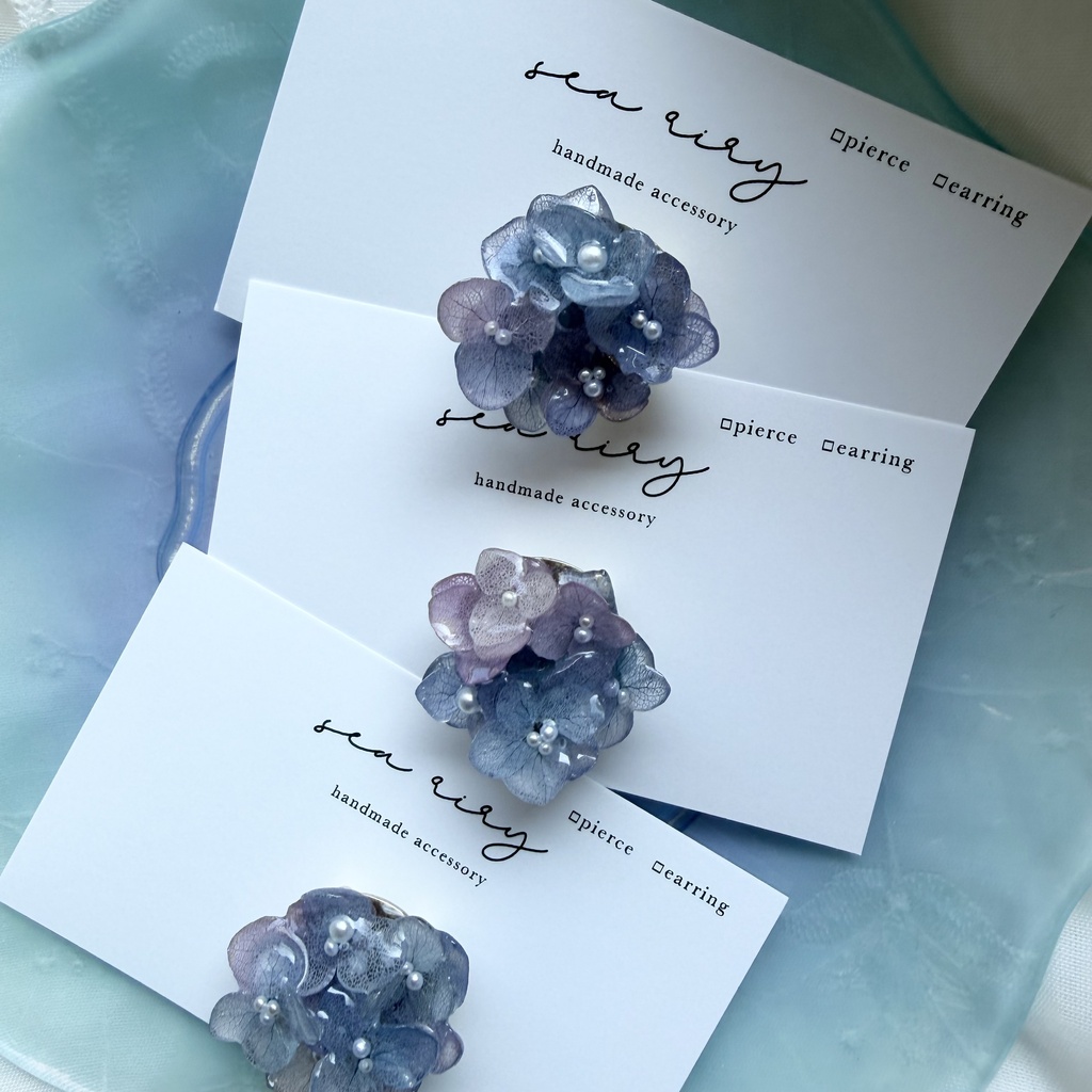 no.389 再販 パープルmixの紫陽花の帯留 本物のお花 紫陽花 アジサイ 帯留 和装小物 着物