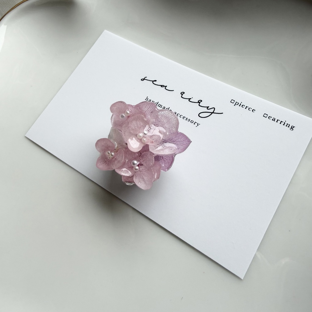 no.399 再販 パステルライラックmixの紫陽花の帯留 あじさい アジサイ 和装小物 着物 ハンドメイド 帯留