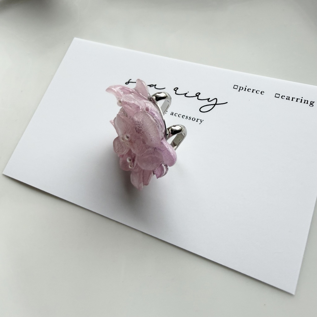 no.399 再販 パステルライラックmixの紫陽花の帯留 あじさい アジサイ 和装小物 着物 ハンドメイド 帯留