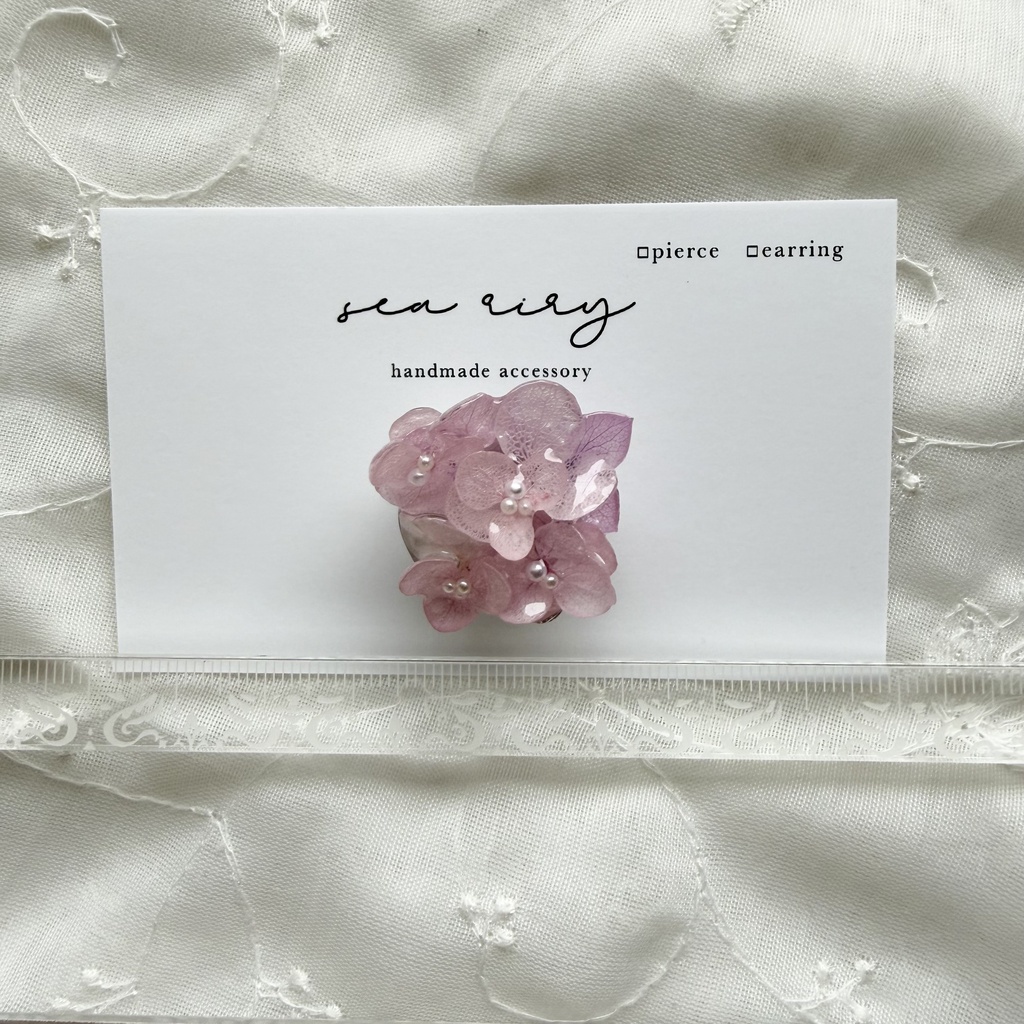 no.399 再販 パステルライラックmixの紫陽花の帯留 あじさい アジサイ 和装小物 着物 ハンドメイド 帯留