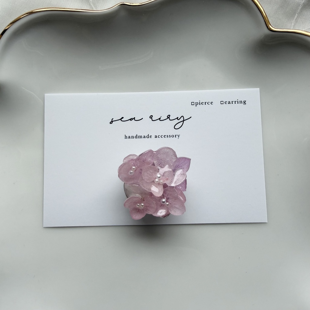 no.399 再販 パステルライラックmixの紫陽花の帯留 あじさい アジサイ 和装小物 着物 ハンドメイド 帯留