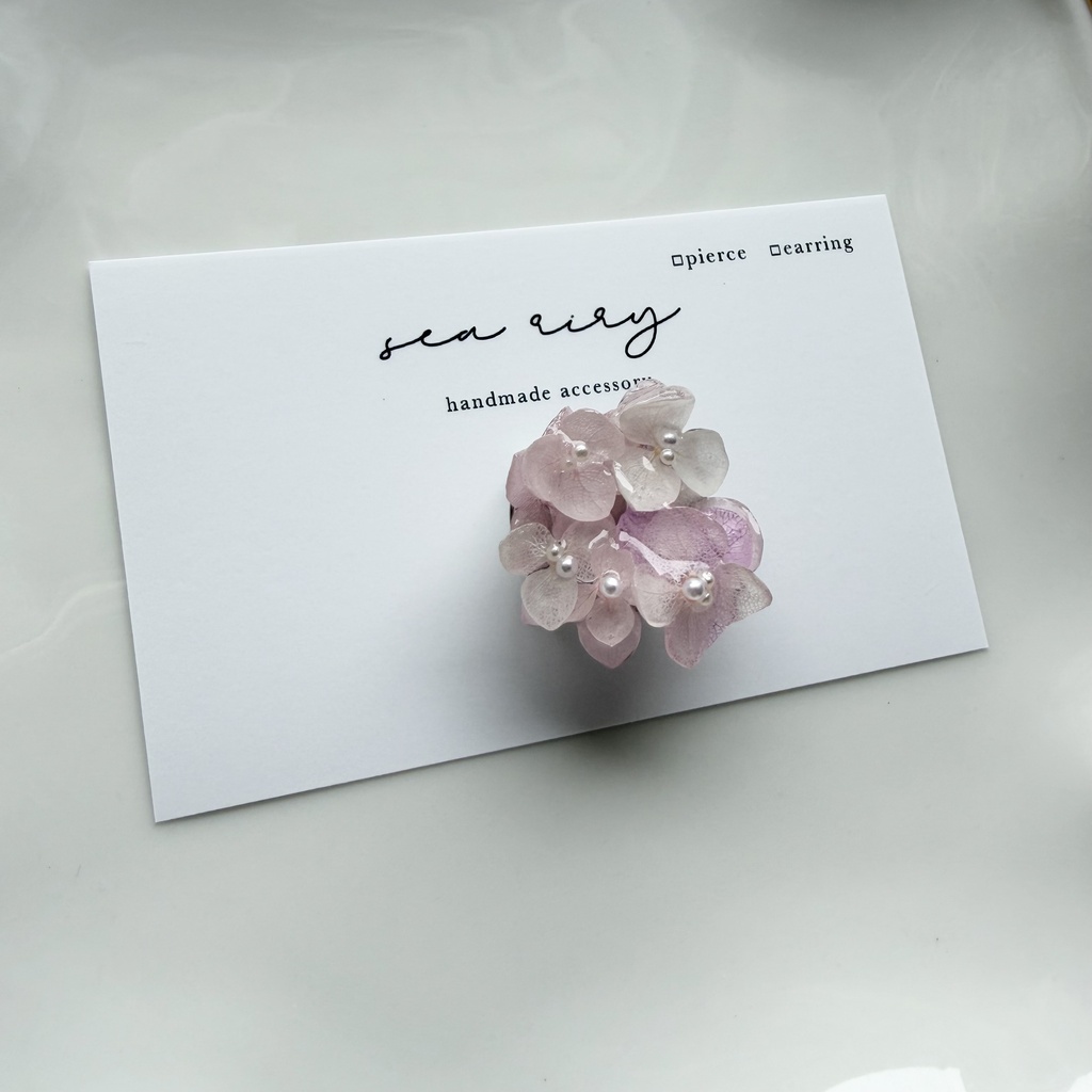 no.401 再販 パステルライラックmixの紫陽花の帯留 あじさい アジサイ 和装小物 着物 ハンドメイド 帯留