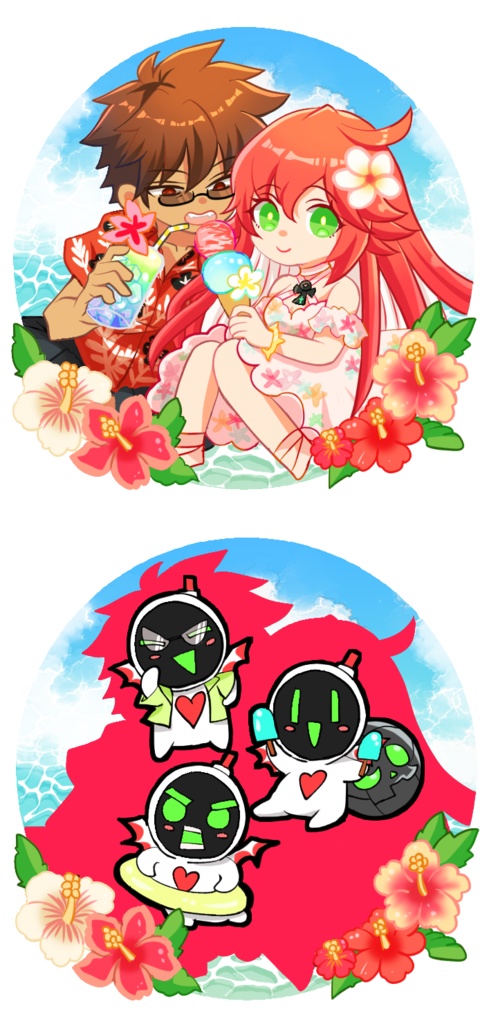 バカンスアクリルキーホルダー