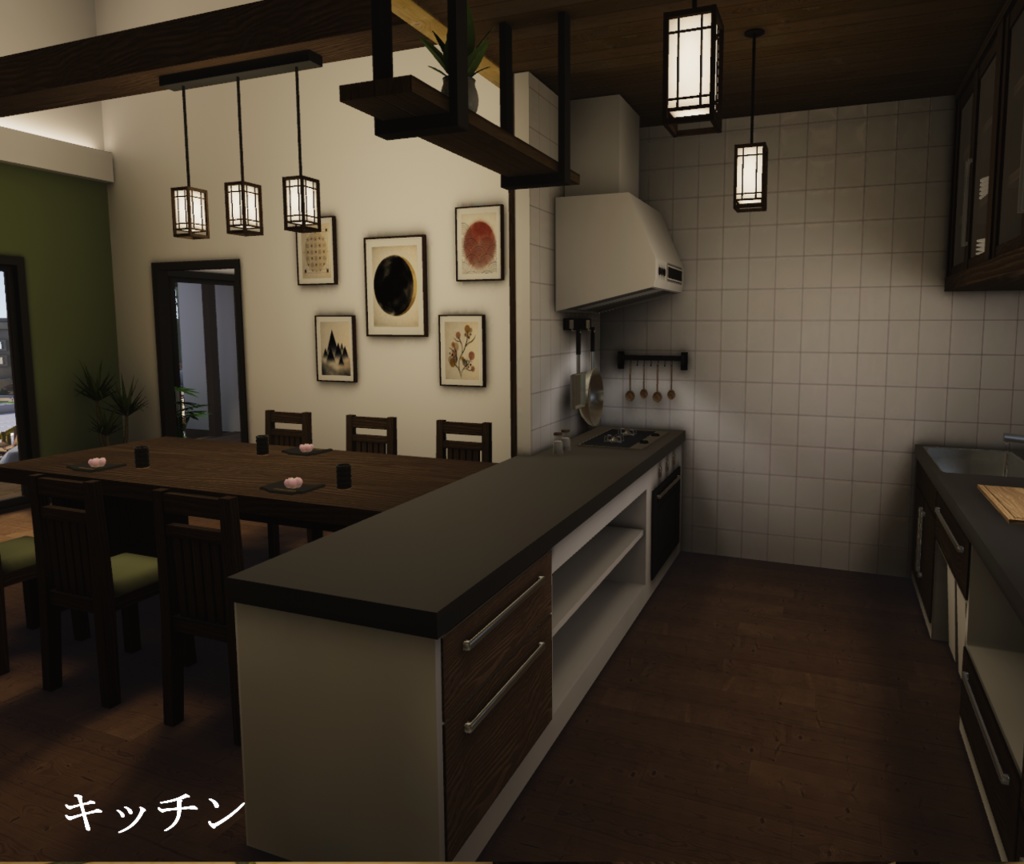 【VRChat向けワールド】MHouse_RE(和柄万年筆同梱済み)【PC・Quest対応】