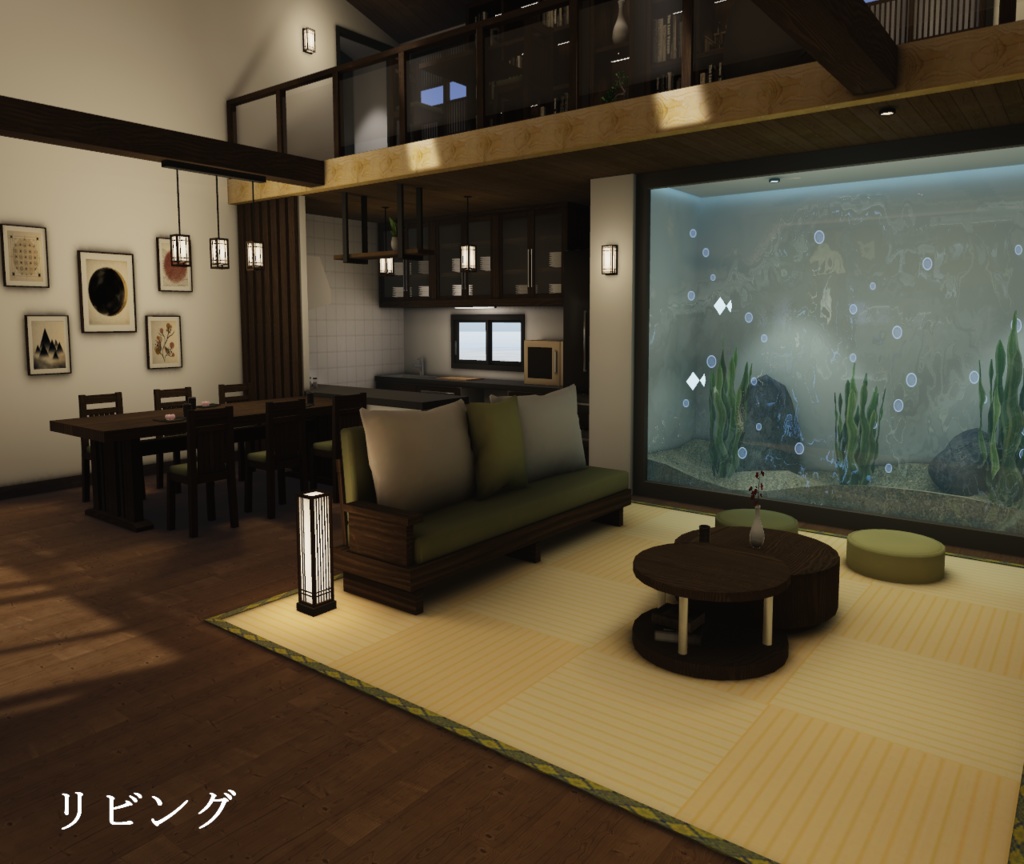【VRChat向けワールド】MHouse_RE(和柄万年筆同梱済み)【PC・Quest対応】