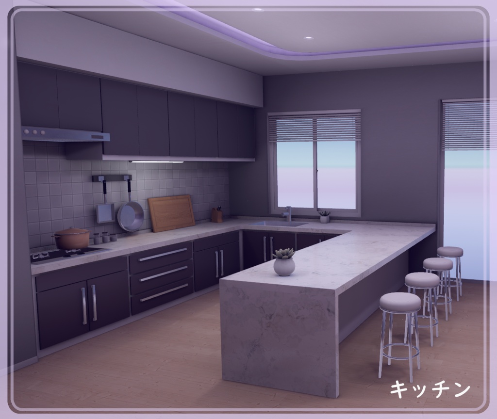 【VRC向けワールド】DreamyPurple:RE(星ペン付属済み)